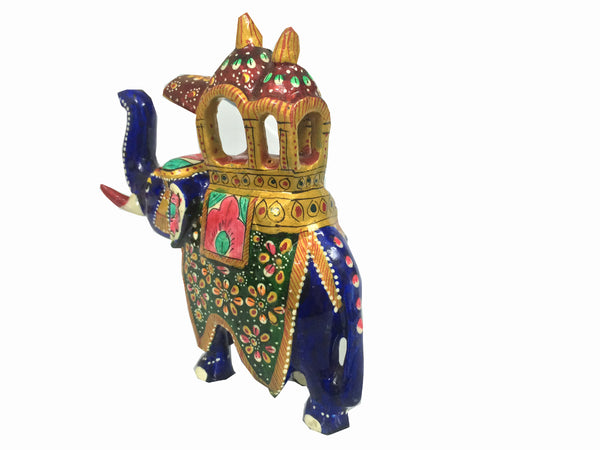 Hand craft gifts Metal Indian Handicrafts 6" Meenakari Elephant Rider