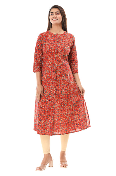 Cotton Casual Floral Printed Kurti For Women