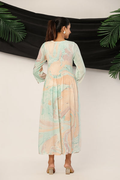 Women’s Smocked Corset Style Long Kurta Tunic Top & Summer Maxi Dress
