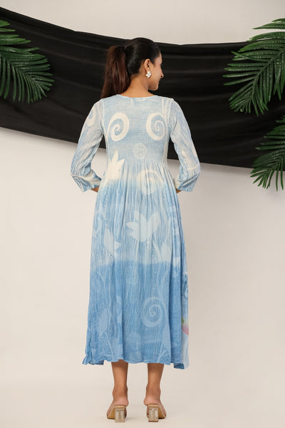 Vibrant Floral Printed Indian Kurti Dress for Women | Casual & Party Wear