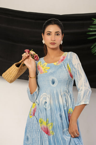 Vibrant Floral Printed Indian Kurti Dress for Women | Casual & Party Wear