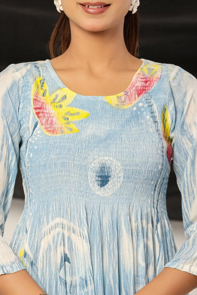 Vibrant Floral Printed Indian Kurti Dress for Women | Casual & Party Wear