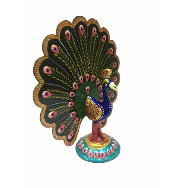 Indian Handicraft Dancing Peacock Statue Home Decorative Showpiece