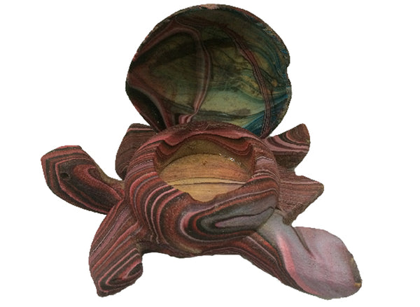 Handmade Plam Wood Turtle with coconut shell Tortoise Ashtray handicraft Item