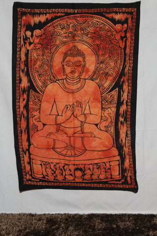 Lord Buddha Printed Tapestry Indian Wall Art for Décor