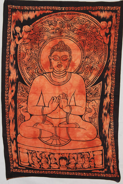 Lord Buddha Printed Tapestry Indian Wall Art for Décor
