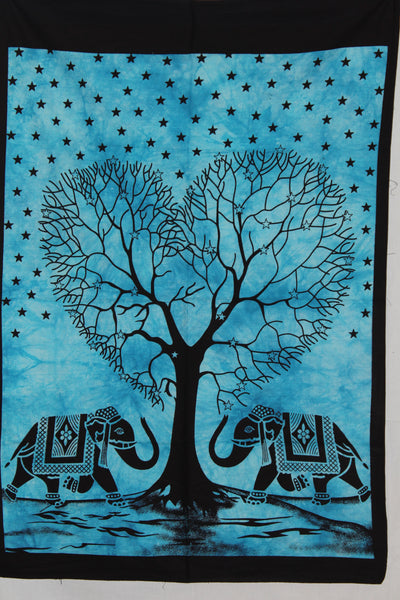Indian Tree Of Life Wall Hanging Cotton Tapestry For Home Decor