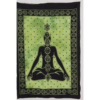 Indian Tapestry Artwork 7 Chakras Meditation Yoga Artwork Wall Décor