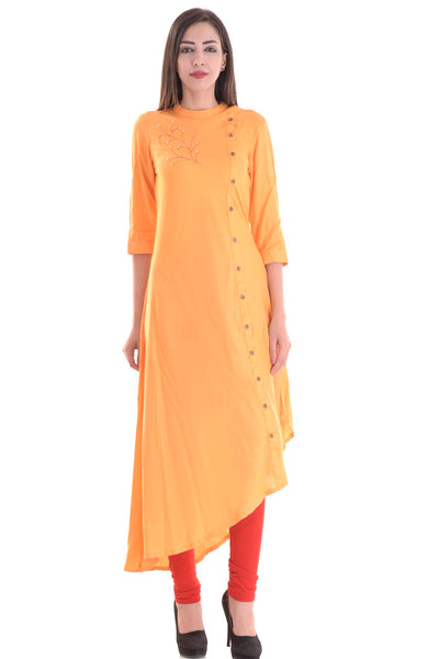 Indian traditional dress cotton medium length kurti