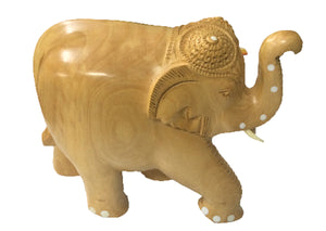 Wooden Plain Elephant 5.5" inch Decorative Showpiece