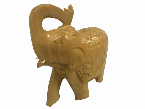 Small Wooden Elephant Hand Carved Living Room Home Decor Elephant