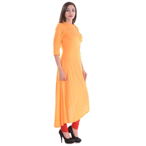 Indian traditional dress cotton medium length kurti