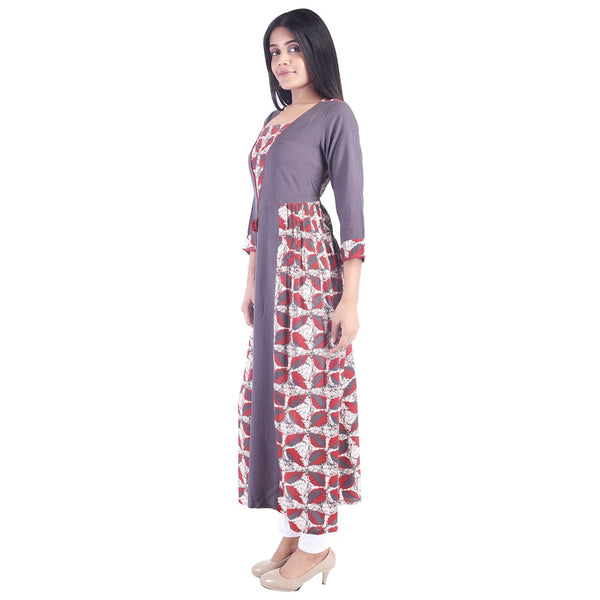 Indian Long Rayon A-Line Dress Party wear Kurtis For Women