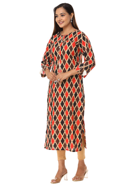 Women Geometric Print Casual Wear Indian Kurti
