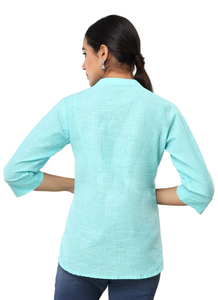 Blue Top with Handwork for Women