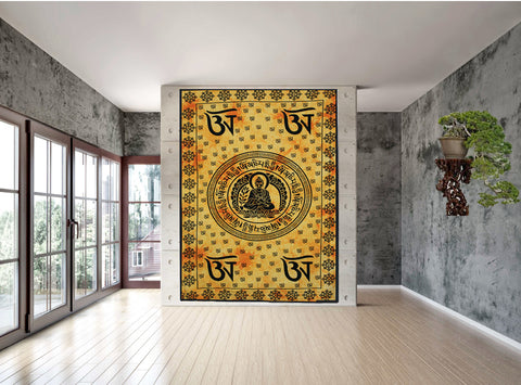 Indian Lord Buddha Wall Hanging Tapestry Home Decor
