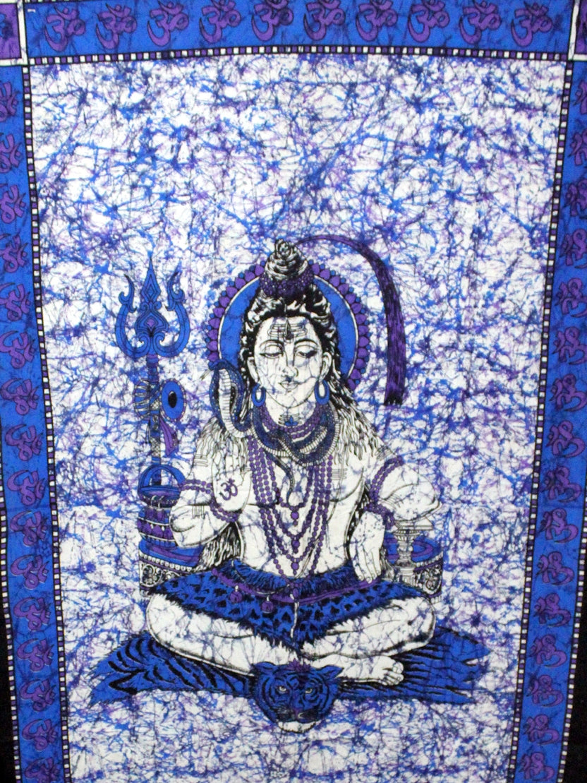 Indian Lord Shiva Cotton Wall Art Tapestry Home Decor