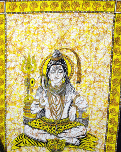 Lord Shiva Cotton Indian Wall Art Tapestry For Décor