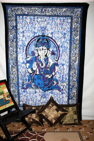 Lord Ganesha Cotton Wall Art Indian Tapestry Home Décor